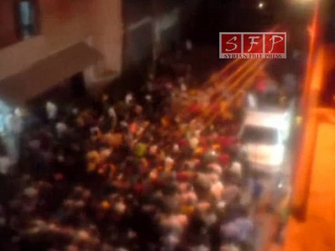 حوران مظاهرة كفر شمس 2 رمضان نصرة لحماة والمدن السورية المحاصرة 2 8 2011