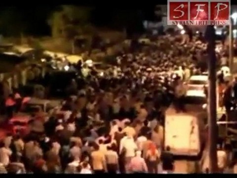 ادلب جامع سعد - مظاهرة مسائية 4-8-2011