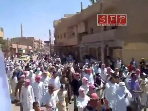 مظاهرات مدينة الميادين جمعة الله معنا 5-8-2011