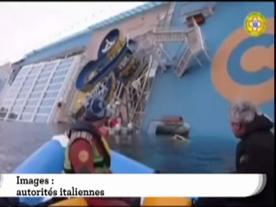 Costa Concordia : les plongeurs filment l'intérieur du paquebot