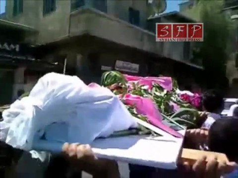 دمشق القابون - تشييع الشهيد غسان الرفاعي 6-8-2011
