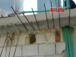 معضمية الشام  اتلاف خزانات المياه من قبل لامن 6-8-2011