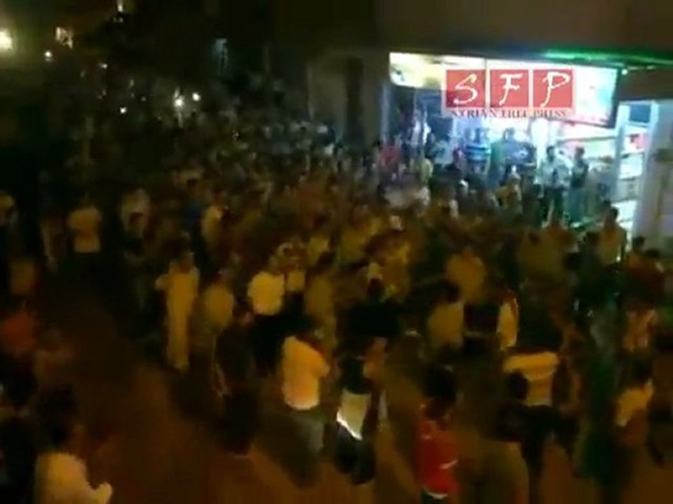 إدلب - بنش مظاهرات رغم الحصار 10-8-2011
