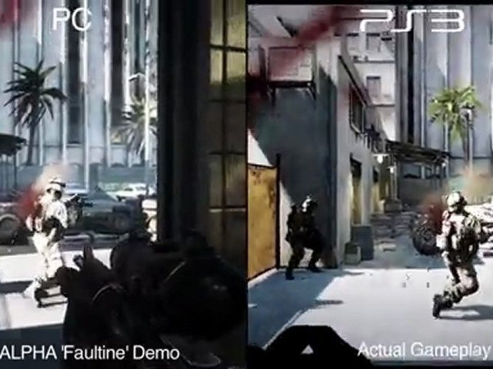 Battlefield 3: Faultline gameplay PC vs PS3 comparison