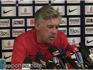 Conférence de presse de Carlo Ancelotti avant PSG-Sablé