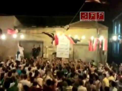 حمص باب هود 13 رمضان قدوم أهالي الصفصافة لباب هود 13-8-2011