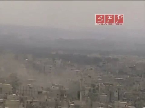 فري برس - قصف حي الرمل اللاذقية صباح 14 رمضان 14-8-2011