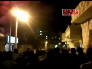 رنكوس الاثنين رمضان مظاهرة بعد التراويح ريف دمشق القلمون15 8 2011