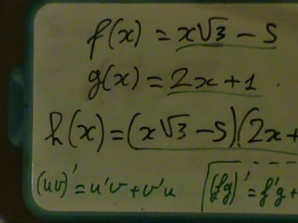 Mathématiques, première, dérivation, partie 5