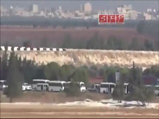 ادلب سراقب رتل سيارات الأمن على مدخل سراقب 16-8-2011