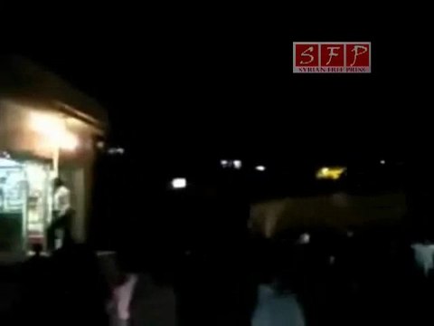 فري برس - رنكوس -ريف دمشق 19 رمضان مظاهرة ليلية 19-8-2011
