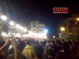 فري برس   ريف دمشق   حرستا   أمسية 20 رمضان   20 8 2011