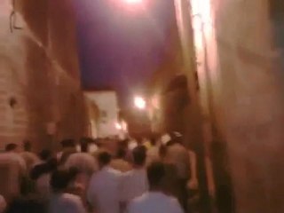 فري برس   حمص  مظاهرة بعد صلاة الفجر في باب الدريب وباب تدمر 20 8 2011