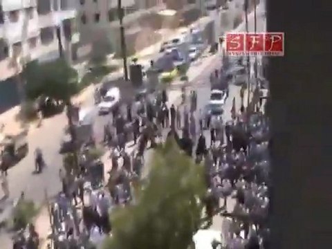 فري برس ريف دمشق حرستا تشييع الشهيد باسم البيك 20 8 2011