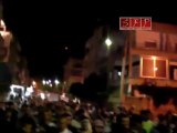 فري برس   مظاهرة مدينة ادلب أثناء كلمة الأسد 21 8 2011