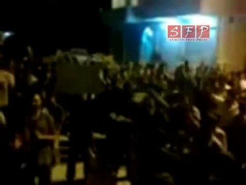 فري برس إدلب كفرومة مظاهرة ردا على خطاب السفاح بشار 21 8 2011