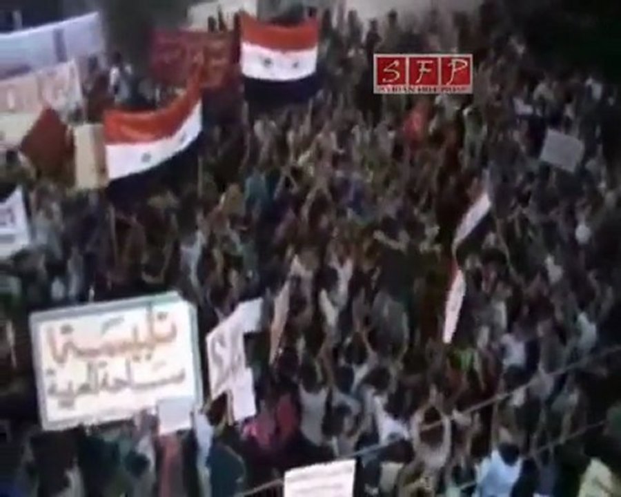 فري برس   تلبيسة مسائية 22 رمضان حمص يا دار السلام22 8 2011