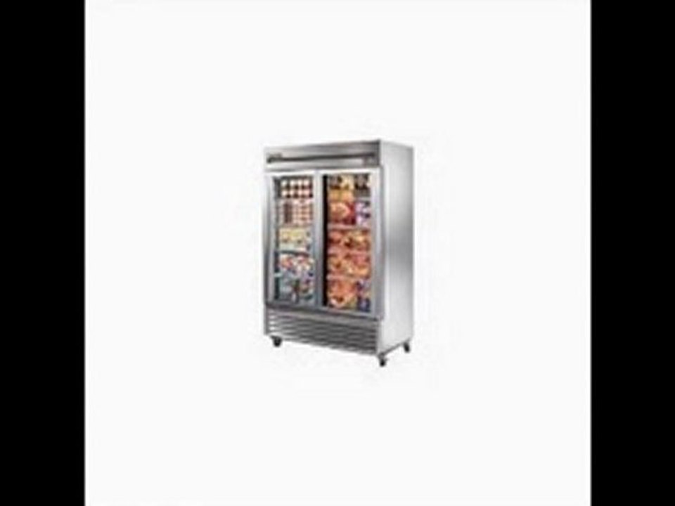 Reach In Freezer  Glass Door, All Stainless, 49-cu ft