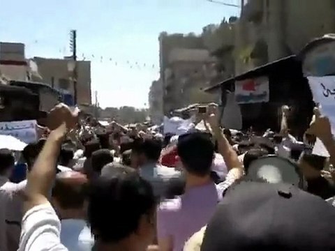 فري برس دمشق الميدان تشييع الشهيد صباح بدران 24 8 2011