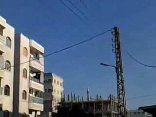 فري برس   حماه   قصف مأذنة جامع الرحمة بحي القصور 3 8 2011