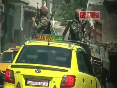 فري برس تواجد الجيش لمنع المظاهرات نصرة لدمشق حمص البياضة 27 8 2011