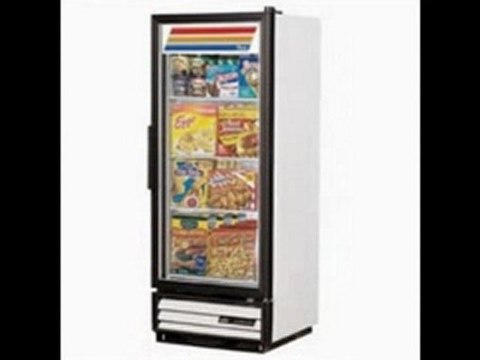 True Single Left-Hinged Door White Freezer Merchandiser, 12 Cu Ft