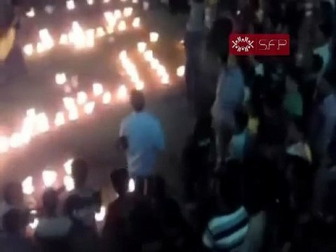 حوران تسيل مظاهرة مسائية نصرة لحمص 12 9 2011