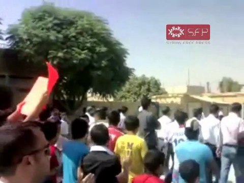 فري برس مظاهرة رأس العين سري كانيه جمعة ماضون حتى اسقاط النظام 16 9 2011