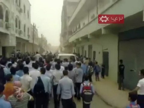 فري برس حوران مدينة انخل مظاهرة طلابية حاشدة 28 9 2011