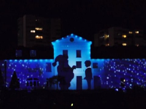 spectacle son et lumiere de noel à Chelles (77) mapping video