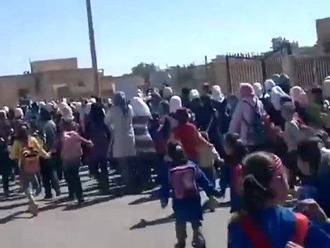فري برس ادلب جبل الزاوية مظاهرة طالبات 5 10 2011