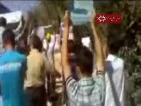 فري برس ريف دمشق داريا مظاهرة جمعة دعم المجلس الوطني 7 10 2011