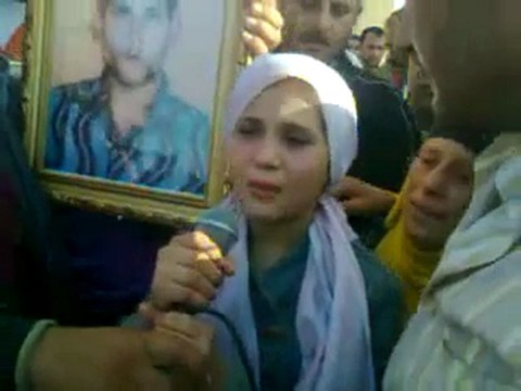 فري برس حماة قلعة المضيق ابنة الشهيد علي داشر العلوش ترثي والدها 9 10 2011