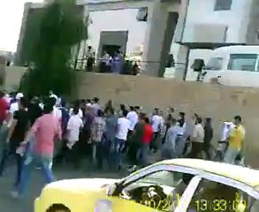 فري برس   حلب    مظاهرة عند دوار البولمان 10 10 2011