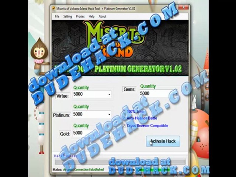 Miscrits of Volcano Island Cheat Engine V1.02 + Platinum Hack Cheat