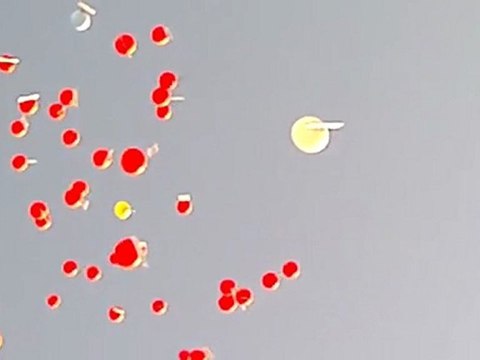 فري برس انطلاق بالونات الحرية في المزة 13 10 2011