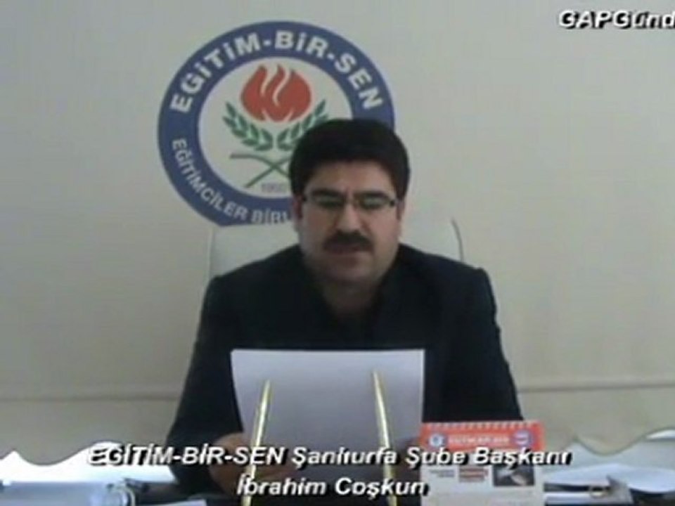 Şanlıurfa Eğitim-Bir-Sen basın açıklaması