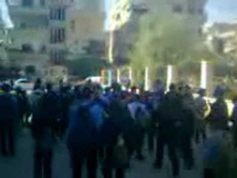 فري برس الكسوة ريف دمشق مظاهرة طلابية تطالب برحيل بشار 17 10 2011