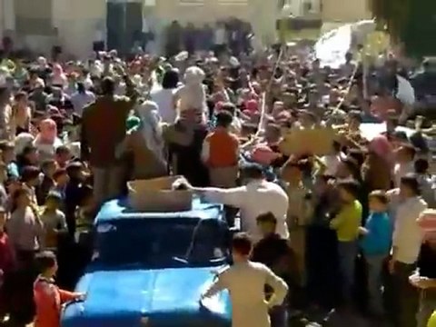 فري برس حلب تل رفعت مشاركة أطفال تل رفعت الأحرار 19 10 2011