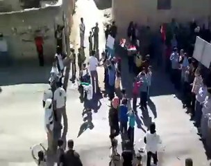 فري برس   حلب  عندان    رداً على مسيرة التأييد اللاعفوية 19 10 2011 ج2