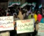 فري برس   حمص   باب هود مسائية الفرح بمقتل القذافي 20 10 2011