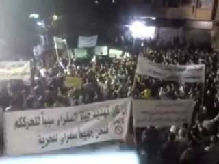 فري برس   حمص مسائية حاشدة بحي الخالدية مهلتكم تقتلنا يا الجامعة العربية 21 10 2011