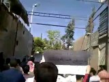 فري برس  ريف دمشق دوما   رغم الحصار الشديد خروج ظاهرة من جامع الساعور 21 10 2011