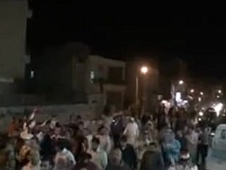 فري برس   مدينة ادلب مظاهرة الضبيط 22 10 2011