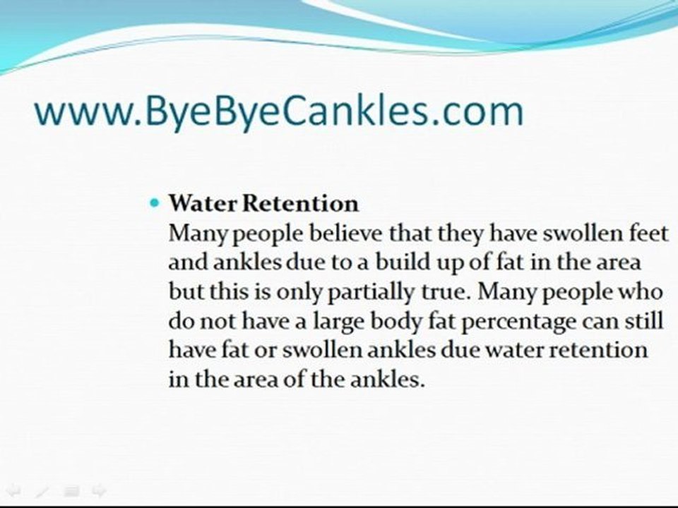 Swollen Feet and Ankles - Get Rid Of Your Cankles