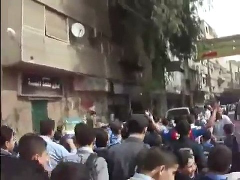 فري برس ريف دمشق سقبا مظاهرات الطلاب الاحرار للمطالبة بسقوط النظام 24 10 2011 ج2