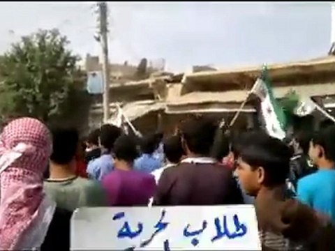 فري برس دير الزور القورية انتفاضة الطلاب الاحرار لرفض نظام الاسد والمطالبة باسقاطه 25 10 2011