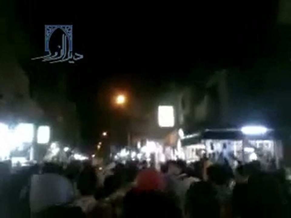 فري برس   مظاهرة مسائية ديرالزور الجبيلة 25 10 2011