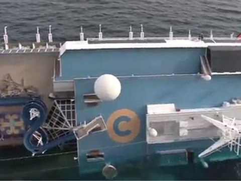 Isola del Giglio - Costa Concordia - VVF posizionamento GPS