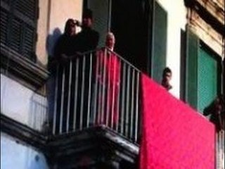 Castellammare (NA) - Statua del Santo in processione sotto casa del boss